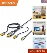 6.6FT Unidirectional DisplayPort to USB-C Cable for Portable Displays & Power picture