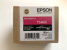 02-2011 New In Box Genuine Epson Pro 3800 LightMagenta 80ml K3 Ink T5806 T580600 picture
