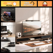 Dual Monitor Stand Riser with Storage Drawer - Desk Organizer for Home Office picture