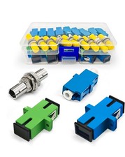 40-Piece Fiber Optic Coupler Kit LC/SC/APC/ST Fiber Optic Connector Adapter Kit picture