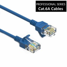 0.5 - 50 Ft CAT6A Slim RJ45 Network LAN Ethernet Copper Wire Color Patch Cable picture