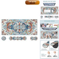 iLeadon 4in1 Mouse Pad Set Gaming Desk Mat with Wrist Rest picture