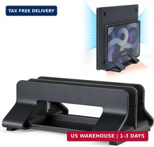 Aluminum Dual Vertical Laptop Stand Dock Holder, Supports 2 Devices, Adjustable picture