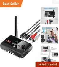 Long Range Bluetooth 5.3 Receiver for RCA/AUX - Easy Setup & Automatic Reconnect picture