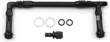 6AN Braided Dual Feed Carb Fuel Line Double Pump for 4150 Holley Carburetor picture