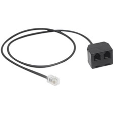 Telephone RJ9 Male to 2 Female 4P4C Connector Adapter Splitter Extension Cable picture