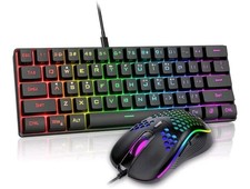 RedThunder 60 Gaming Keyboard and Mouse Combo, Ultra-Compact 61 Keys RGB Back... picture