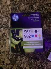 Genuine 4-pack HP 962XL Black and 962 Tri Color Ink Warranty Expired 07/2023 OEM picture