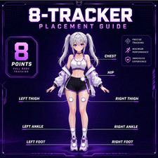 SlimeVR Compatible Full-Body Tracker 8-Pack VRChat SteamVR FBT LSM6DSV - US picture