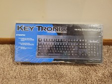 Key Tronic Keytronic KT800PS2 104-Key Mechanical Keyboard Black NIB Sealed picture