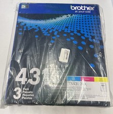 Genuine OEM 3 Pack BROTHER T431 (Magenta Yellow & Blue)3 Colors New Sealed picture