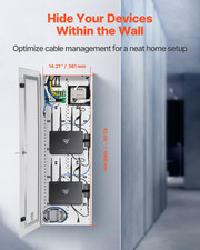 42in Structured Media Enclosure Cabinet Vented Door Network Wiring Panel picture