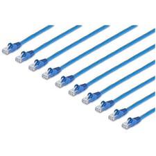StarTech N6PATCH1BL10PK 1ft CAT6 Cable 10 Pack Blue Snagless picture