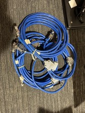 Lot of 7 Vintage Inmac Clear Signal Network Cables E57891 Type CL2 Blue Data Com picture