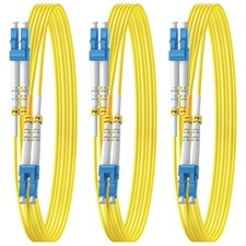 3 PCS OS2 Single Mode LC to LC Fiber Patch Cable 3m/10ft 10G/40G/100G picture