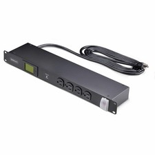 StarTech 16-Outlet Horizontal Rack Mount Metered PDU, 1U Server Power Strip picture