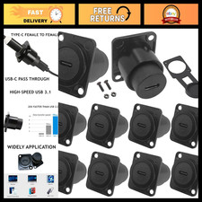 10PCS USB 3.1 Type C Pass-Through Extension Adapter Connector - Fast Data Transf picture