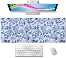 Blue Hydrangea Flowers Large Gaming Pad Keyboard Desk Pad Extended Pad Gaming... picture