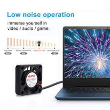 2Pack  40Mm X 10Mm Mini USB Fan with Speed Control 5V Small Computer USB Fans... picture