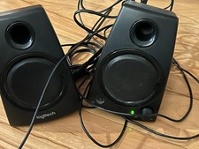 Genuine Logitech Z130 2 Piece Multimedia Stereo Speakers w/ Adapter - FREE S/H picture