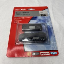 New SanDisk Cruzer Micro USB 2.0 Retractable Flash Thumb Stick Drive 1 GB SEALED picture
