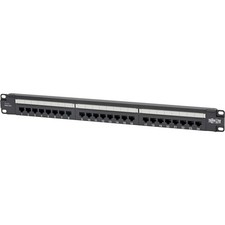 24 Port Cat6 Patch Panel Power Over Ethernet Rack Mount 1U Network Organizer picture