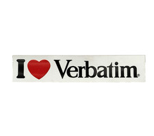 I Love Verbatim Sticker Red Heart Logo Computer Advertising Decal 6.5 Inch picture