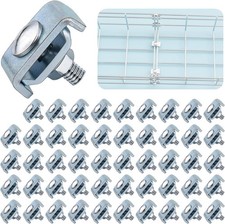 50 Pack Wire Mesh Cable Tray Coupler Kit, Steel Bracket Hardware Components for picture