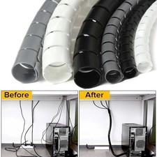 1M/2M Spiral Cable Protector Wire Organizer Flexible Cord Management Tube 10/16m picture