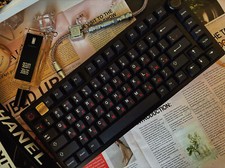 1.7MM Thickness Red Russia Cyrillic Keycap Dye subs PBT Key Cap Cherry Profile  picture