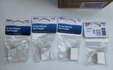 24 - Commercial Electric In-Line Ethernet Cord Coupler RJ45 White 6 Boxes of 4 picture
