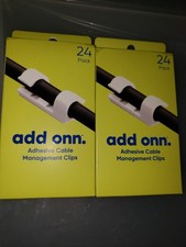 Onn Adhesive Cable Management Clips Lot of 2 24-Pack 3M 48 Clips Total picture