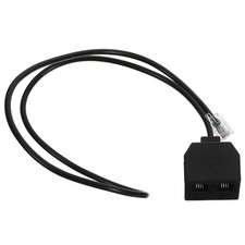 Rj9 Telephone Splitter Adapter Black PP Rubber Material for Indoor Communication picture