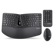 Perixx PERIDUO606A, 3in1 Wireless Compact Ergonomic Keyboard with Vertical Mo... picture