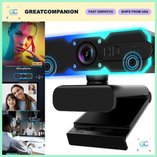 1080P 60FPS Streaming Webcam with Microphone & RGB Light, Autofocus for PC/Mac picture