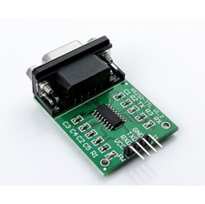 MAX232 RS232 to TTL DB9 Serial Converter Module SP3232 3.3V-5V with LEDs - NEW picture