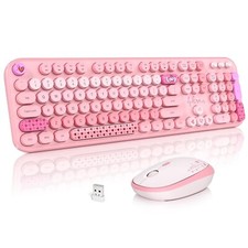 MOFII Wireless Keyboard and Mouse Combo, Cute Keyboard Full Size and Wireless... picture