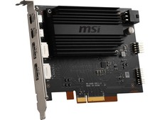 MSI USB4 PD100W Expansion Card, PCIe 4.0 x4, Dual USB4 Type-C (40Gbps), Dual picture
