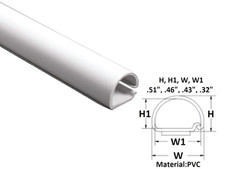 Kable Kontrol Rounded Wall Cord Cover Cable Raceway WC301 picture
