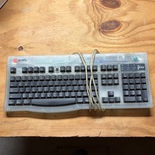 Macally iKey 4 Wired USB Keyboard Macintosh G2 Vintage Apple Clear 19