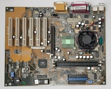 ASUS A7V-E Socket A AGP Retro Motherboard + AMD Athlon 750MHz + 256MB SD RAM picture