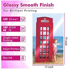 Dye Ink Compatible Photo Paper - 13x19 100 Sheets picture