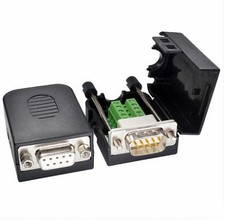 DE-9 ( DB-9 ) Male Female Socket Connector to Terminal Block 9 Pin Hole, Select picture
