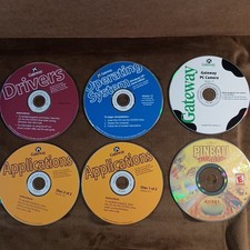 Vintage Gateway CD/DVD Software Storage Binder w/ 5 Software Discs picture