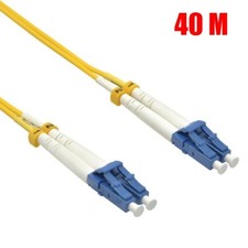 40M LC UPC to LC UPC Duplex Single Mode 9/125 Fiber Optic Optical Cable OFNR picture