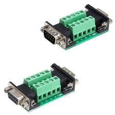 2pcs DB9 Male to Female Terminal Breakout Board, RS232 D-SUB Serial to 9pin P... picture