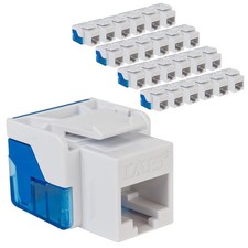 ICC CAT5e RJ45 Keystone Jack for EZ Style, White, 25-Pack picture