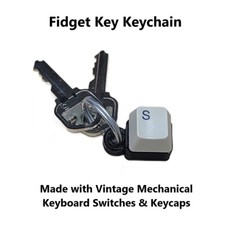 Vintage Fidget Key Keychain Alps SKCM Switches & Keycaps picture
