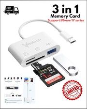 Veeloon 3-in-1 USB-C SD/TF Card Reader–OTG Adapter, 5Gbps High-Speed,Plug & Play picture