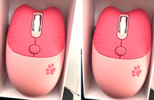 2x Wireless Compact Silent Mouse with Cute Cat Designs, 2.4GHz Plug and Play Wir picture